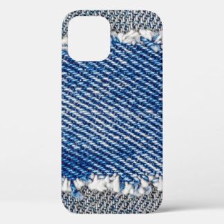 Case-Mate iPhone Case Cadre Denim. Tissu en denim déchiré avec bord de f