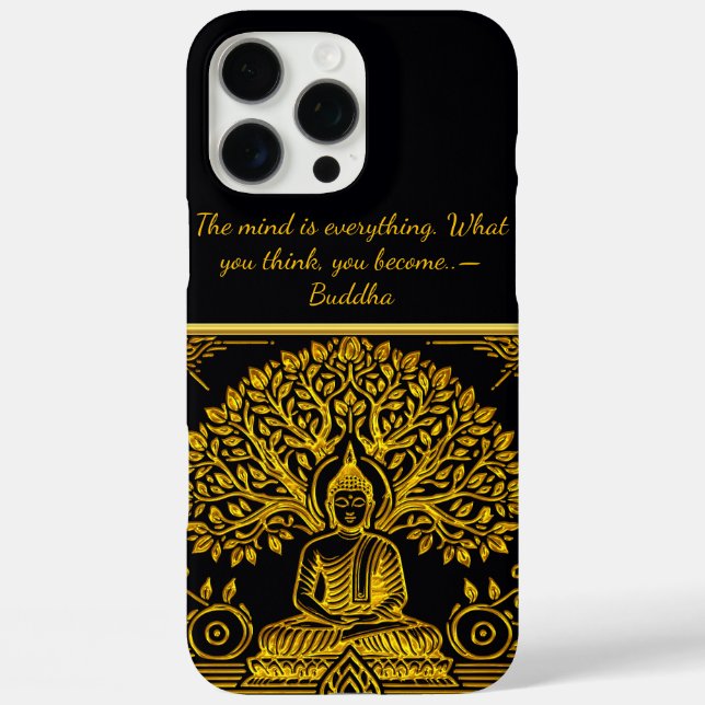 Coques Case-Mate iPhone Cadre feutré pour Bouddha d'or (Verso)