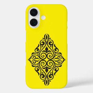 Coque Pour iPhone 16 Cadre floral vintage de luxe - Art décoratif