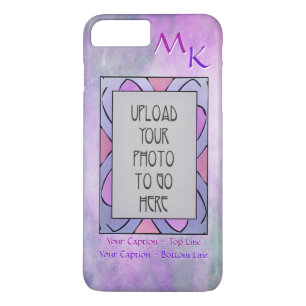 Coques Pour iPhone Cadre photo Abstrait - Purples doux - Personnalise