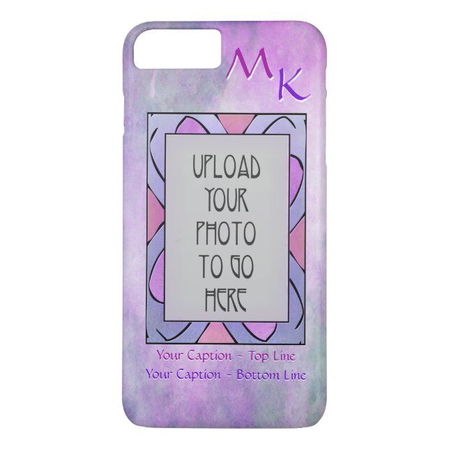 Coques Case-Mate iPhone Cadre photo Abstrait - Purples doux - Personnalise (Dos)