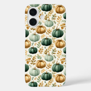 Coque Pour iPhone 16 Cadre photo Citrouille d'automne personnalisé