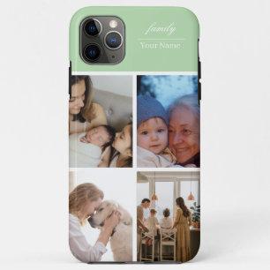 Case-Mate iPhone Case Cadre photo de famille vert clair 4 Photos