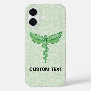 Coques iPhone 16 Caduceus avec arrière - plan feuille