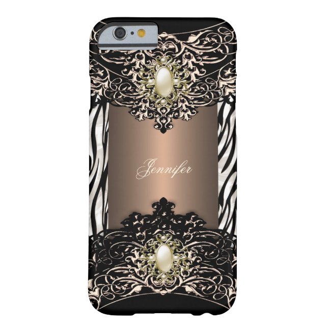 Coques Case-Mate iPhone Café Elite Zebra Black Pearl Brown 4 (Dos)