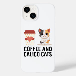 Coque Pour iPhone 14 Café Et Chats Calico Drôle Calico Cat