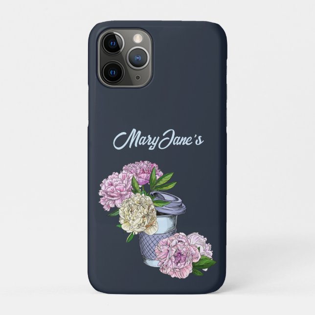 Coques Case-Mate iPhone Café et pivoines (Dos)