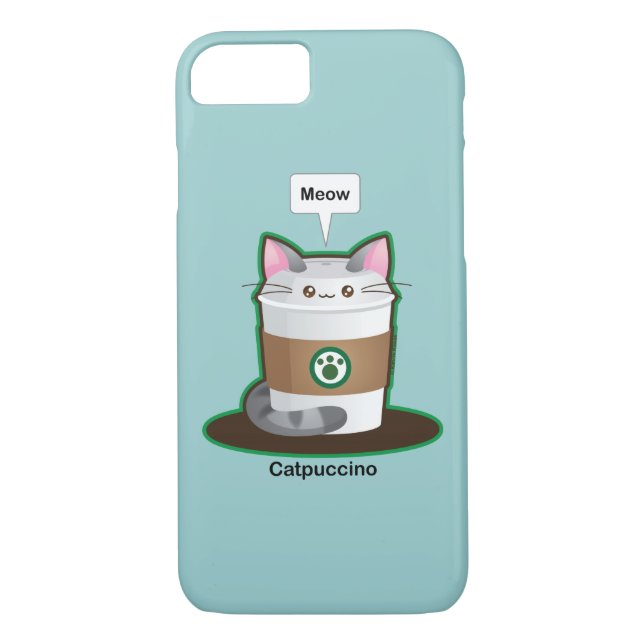 Coques Case-Mate iPhone Café mignon de chat (Dos)
