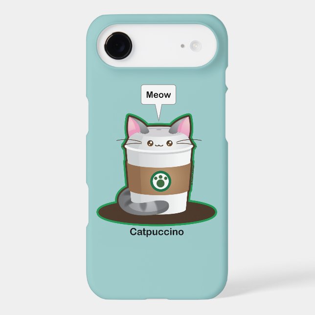 Coques Case-Mate iPhone Café mignon de chat (Verso)
