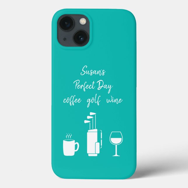 Coques Case-Mate iPhone Café personnalisé Vin de golf (Verso)