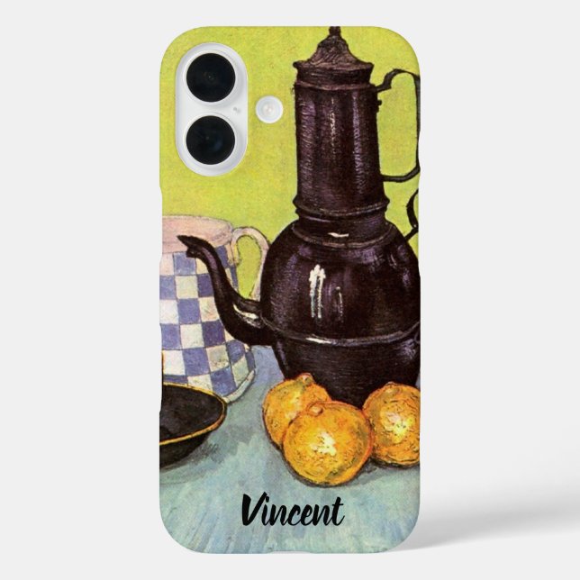 Coques Case-Mate iPhone Cafetière en émail bleu par Vincent van Gogh (Verso)