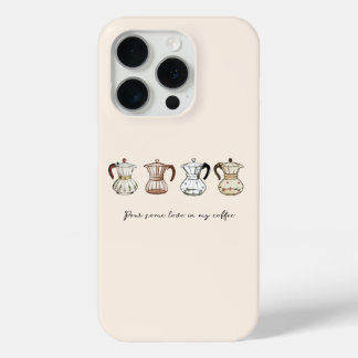 Coque iPhone 15 Pro Cafetière expresso vintage
