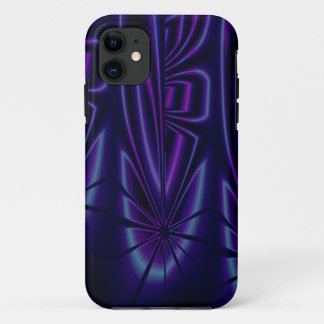 Coque iPhone 11 Caisse abstraite moderne bleue de l'iPhone 5