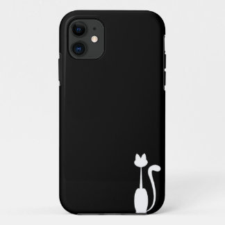 Etui iPhone Case-Mate Caisse blanche d'Iphone 5 de chat à peine là