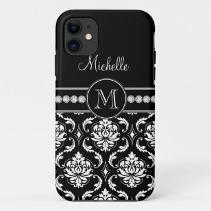 Coque Case-Mate Pour iPhone Caisse blanche noire nommée de l'iPhone 5 de