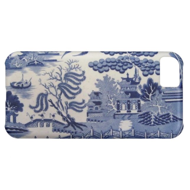Coques Case-Mate iPhone Caisse bleue du 19ème siècle traditionnelle de la (Dos Horizontal)