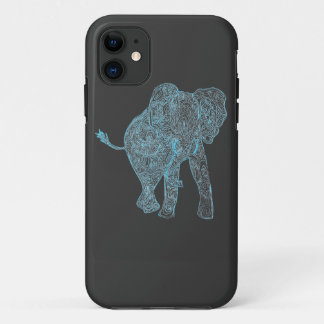 Etui iPhone Case-Mate Caisse bleue/grise de l'iPhone 5 d'éléphant