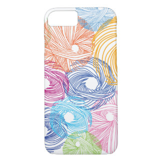 Coque iPhone 7 Caisse colorée d'illustration d'art