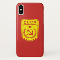 Caisse communiste d'emblème de CCCP, iPhone X