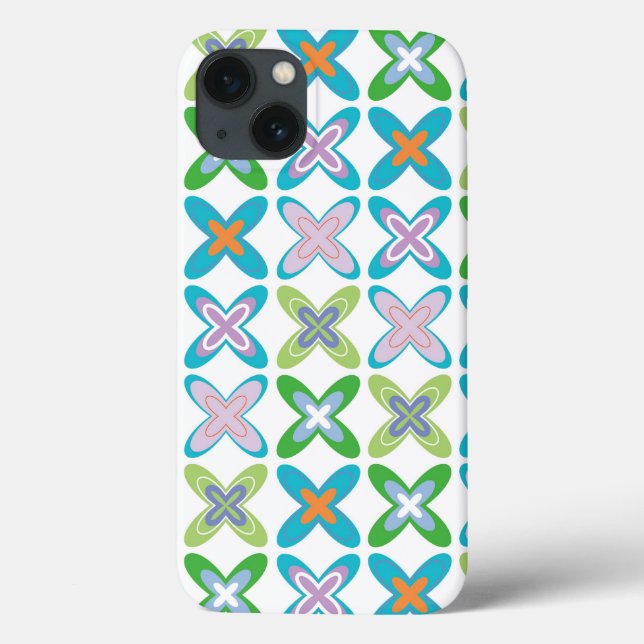 Coques Case-Mate iPhone Caisse croisée bleue géniale de téléphone de motif (Verso)