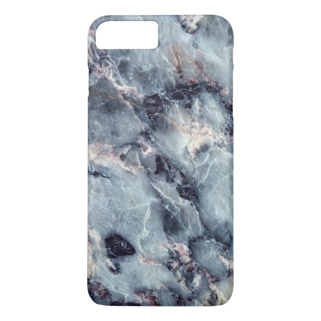 Coques Case-Mate iPhone Caisse de marbre bleue (Dos)