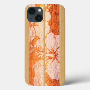 Etui iPhone 13 Caisse de rétine d'iPad hawaïen de planche de surf