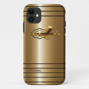Coque iPhone 11 Caisse d'or de l'iPhone 5 d'avions d'avion de