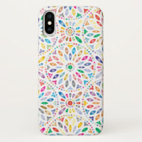Caisse florale colorée de téléphone d'iPhoneX de