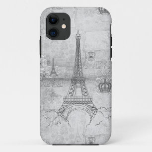 Coques Pour iPhone Caisse grise de l'iPhone 5 de Tour Eiffel