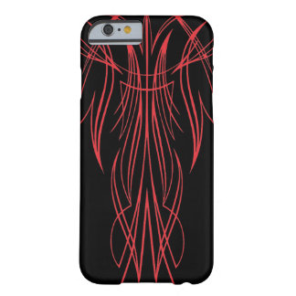 Coque Barely There iPhone 6 Caisse Iphone6 rayée noire luisante