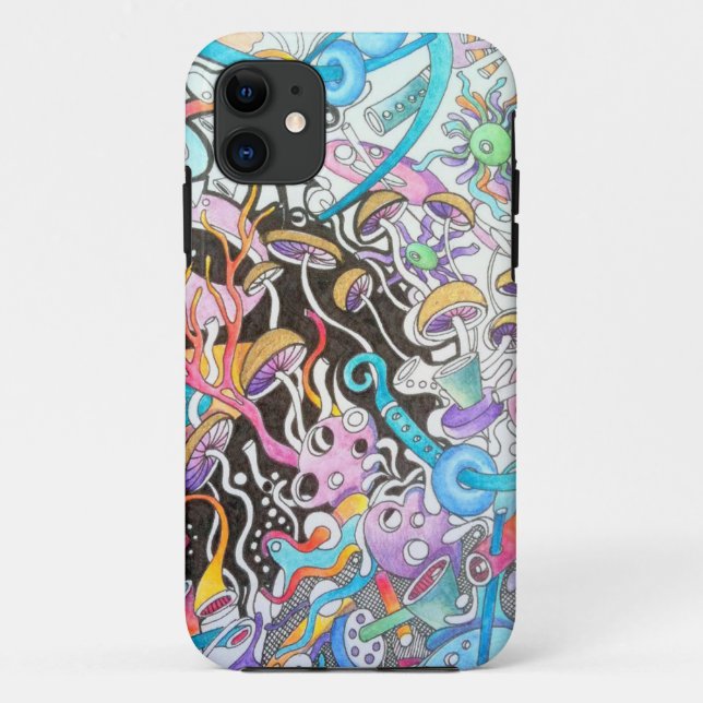 Coques Case-Mate iPhone Caisse magique de champignons (Dos)