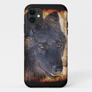 Coques Pour iPhone Caisse noire de l'iPhone 5 de portrait de loup de