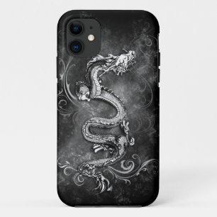 Coques Pour iPhone caisse noire et blanche de dragon