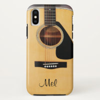 Caisse personnalisée de l'iPhone X de guitare