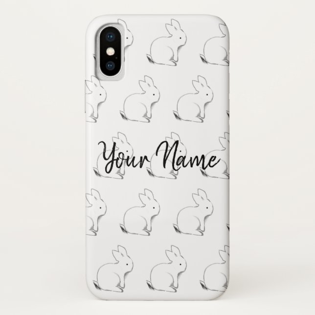 Coques Case-Mate iPhone Caisse personnalisée de téléphone de lapin (Dos)