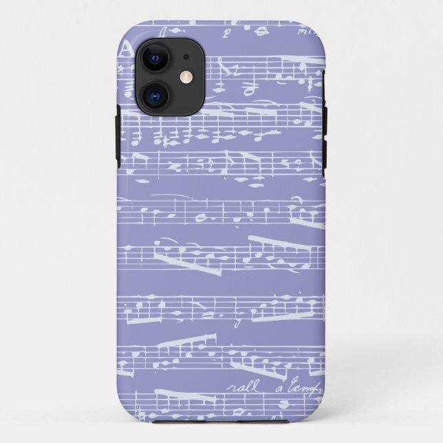 Coques Case-Mate iPhone Caisse pourpre de l'iphone 5 de notes musicales (Dos)