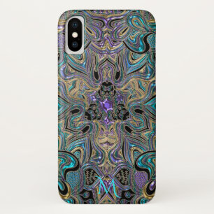 Etui iPhone Case-Mate Caisse pourpre de l'iPhone X de monogramme de