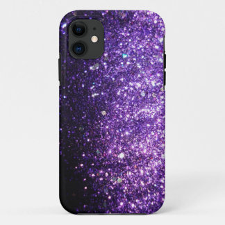 Coque iPhone 11 Caisse pourpre violette de parties scintillantes