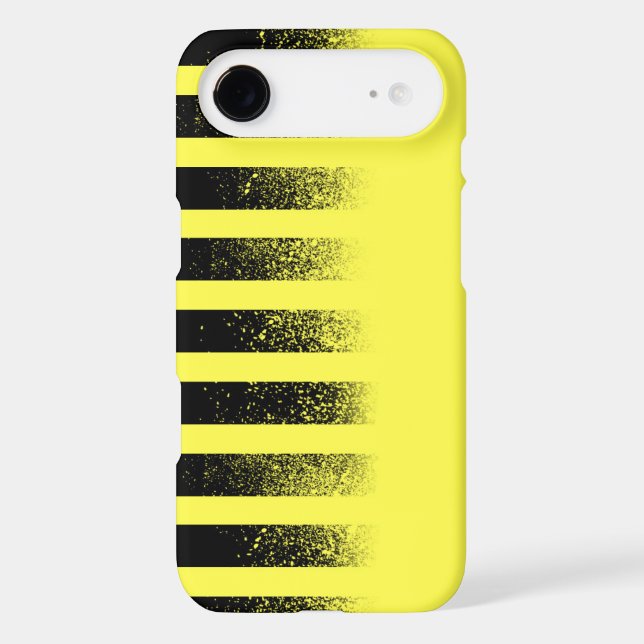 Coques Case-Mate iPhone Caisse rayée noire et jaune d'Iphone 6 (Verso)
