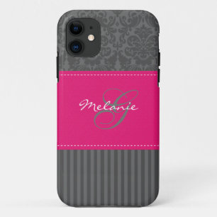 Etui iPhone Case-Mate Caisse rose grise de l'iPhone 5 de rayure de