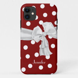 Coques Pour iPhone Caisse rouge et blanche de l'iPhone 5 de point de