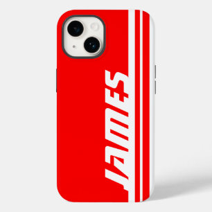 Coques Pour iPhone Caisse rouge et blanche nommée de l'iphone 5 de