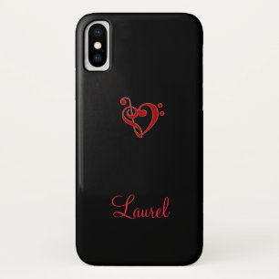 Case-Mate iPhone Case Caisse rouge et noire de l'iPhone X de coeur de