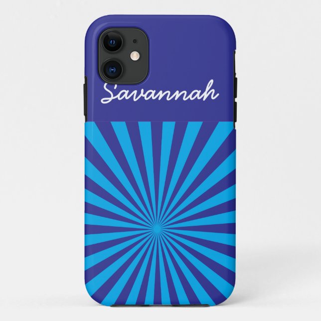 Coques Case-Mate iPhone Caisse turquoise personnalisée d'éclat d'étoile (Dos)
