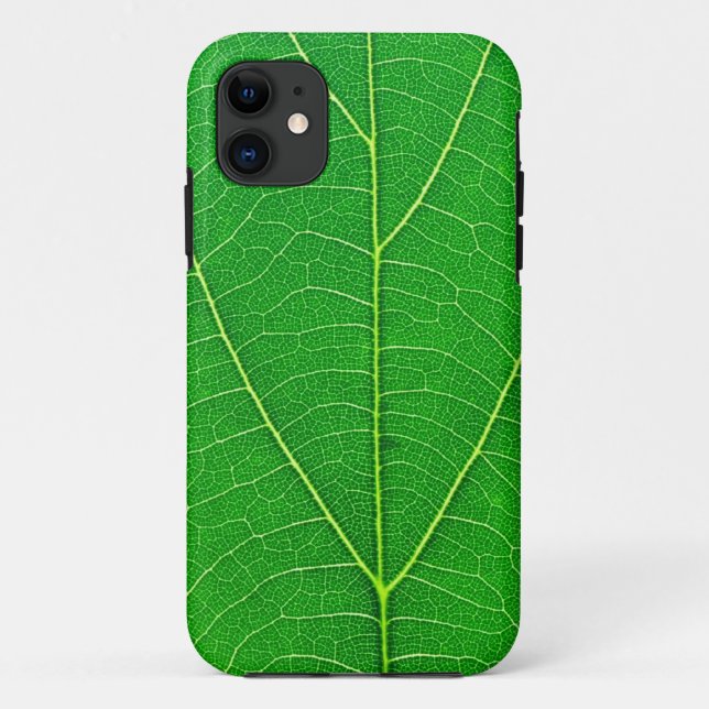 Coques Case-Mate iPhone caisse verte de texture de feuille d'arbre de (Dos)
