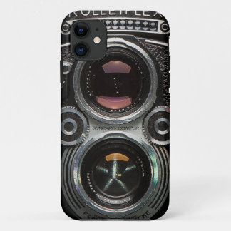 Coque iPhone 11 Caisse vintage d'appareil-photo réflexe de