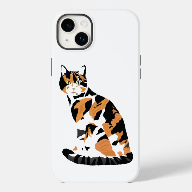 Coques Case-Mate iPhone Calico chat assis (Verso)
