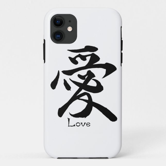 Coques Case-Mate iPhone Calligraphie chinoise japonaise d'AMOUR de symbole (Dos)