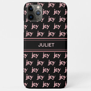 Case-Mate iPhone Case Calligraphie de joie rose moderne éditable sur fon