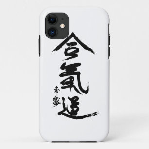Coque iPhone 11 Calligraphie d'O'Sensei de kanji d'Aikido